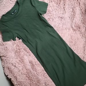 Zara green ribbed dress